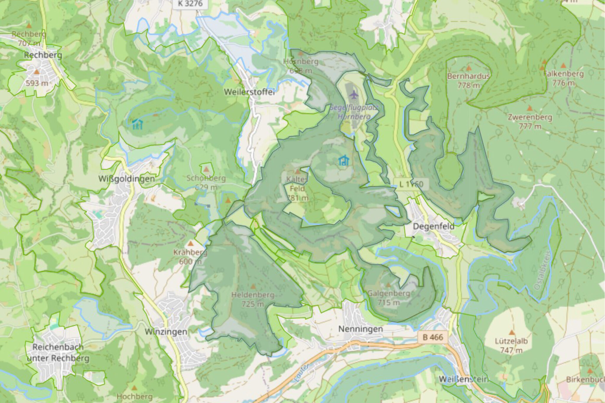 Kartenauschnitt Naturschutzgebiet (Bild Digitize the Planet) I Digitize the Planet