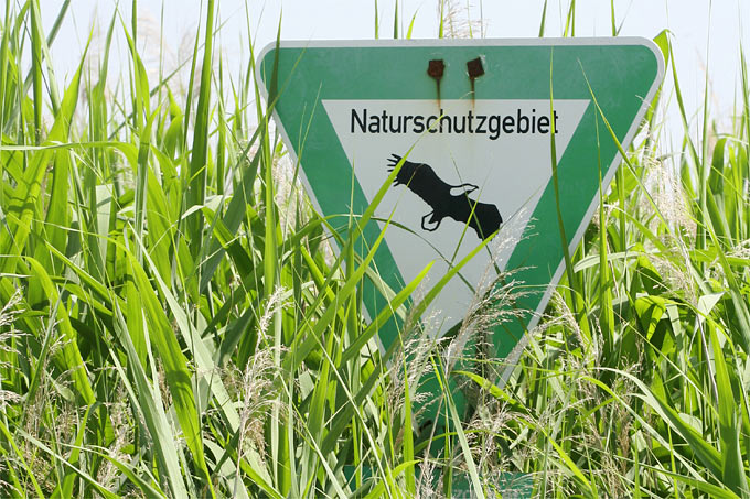 Schild Naturschutzgebiet (Bild Nabu Helge-May) I Digitize the Planet